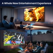 JOWLURK 17000LM Screen Projector for Iphone Android Tv Stick, Grey