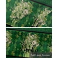 thumbnail image 6 of St. Patrick's Day Linen Curtain Valance for Bedroom/Bathroom/Kitchen/Office/Living/Dining Room Windows,Flower Leaves Vase Green Buffao Lattice Pocket Topper Drapes Decorative Cafe Drapery Panel 60x18, 6 of 6