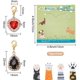 thumbnail image 2 of 12 colgantes de corazón para collar de gato y perro, con forma de lágrima, con diamantes de imitación, con clip., 2 of 7