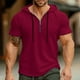 thumbnail image 1 of pstuiky camisetas para hombre, Camiseta de manga corta con solapa desgastada para hombre, estilo europeo y americano, color liso camisas casuales para hombre l, 1 of 4