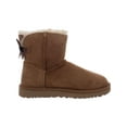 thumbnail image 2 of Ugg Womens Mini Bailey Bow II Suede Shearling Winter Boots Tan 9 Medium (B,M), 2 of 4