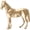 Gold, variant on Silver Glossy Standing Horse Brooch, Unisex Animal Lapel Pin, 2x1.8inch