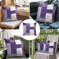 thumbnail image 6 of Abstract Purple Throw Pillow Cover Gray Gradient Graffiti Color Block Modern Art Cotton Linen Cushion Cover Throw Pillow Case with Invisible Zipper for Couch Sofa Bed Chair Car 24x24 Inch, 6 of 9