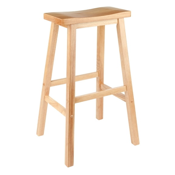 Winsome Satori Saddle Seat Bar Stool, 29", Natural Finish