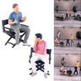 thumbnail image 3 of 1/64 Figures Talking Scene Tiny Figurines micro landscape model People Miniature for Dioramas Layout S Scale, 3 of 9