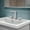 Silver, variant on Fine Fixtures Square Bathroom Faucet, 8" Spread, Polished Chrome