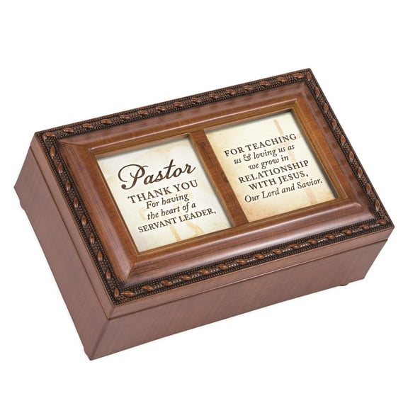 Cottage Garden Pastor Thank You for Teaching Woodgrain Petite Music Box Plays How Great Thou Art