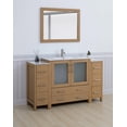 thumbnail image 4 of Vanity Art 60" Single Sink Freestanding Bathroom Vanity Set with Ceramic Top and Mirror, 4 of 8
