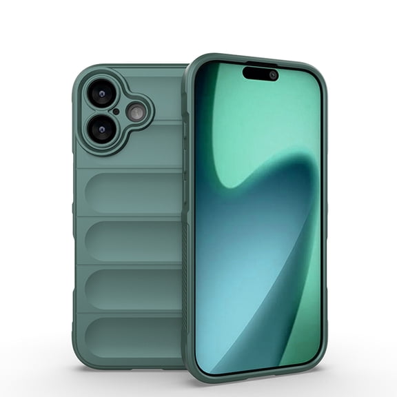 for iPhone 17 Pro Case, Liquid Silicone Soft Gel Rubber Slim Cover with Microfiber Cloth Lining Cushion Shockproof Full Body Protective Case for iPhone 17 Pro,Darkgreen