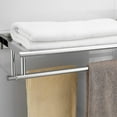 thumbnail image 3 of Bathroom Towel Rack with Double Towel Bar 32 Inch Bathroom Hotel Shower Shelf SUS304 Stainless Steel Modern Wall Mounted Holder Polished Chrome, 3 of 13