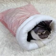 thumbnail image 2 of Fiudx Saco de Dormir Acogedor, Forro de Pana de Terciopelo Suave, Retención de Calor para Días Fríos, Túnel Cómodo y Seguro, Portátil para Viajes, para Animales Pequeños, Tamaño 35 X 15 X 9 Cm, 2 of 7
