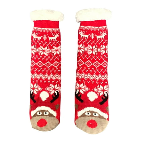 

1 Pair Of Christmas Stockings Santa Claus/reindeer/rabbit Multiple Patterns Thickened Warm Women s Indoor Sleeping Socks