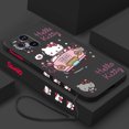 thumbnail image 1 of wangyu Sanrio Cute Hello Kitty Phone Case For OPPO Find X2 X3 X5 Pro Lite Neo Reno 2 Z 5 6 7 8 10 Lite Pro Liquid Left Rope Shell Cover, 1 of 7