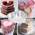 thumbnail image 3 of 8in Nonstick Heart Shaped Aluminum Cake Pan - Aluminum Alloy Baking Tin for Cakes, Desserts, Parties & Weddings(1Pcs, B), 3 of 7