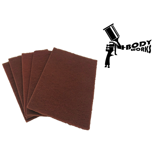 Body Works Red Scuff Pads Very Fine Hand Pad (10/Pack)