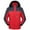 #007-Red, variant on Donemore Men's Thermal Insulated Fleece-Lined Outdoor Hooded Windbreaker Jacket, Long Sleeve Color-Block Zippered Casual Hiking Coat