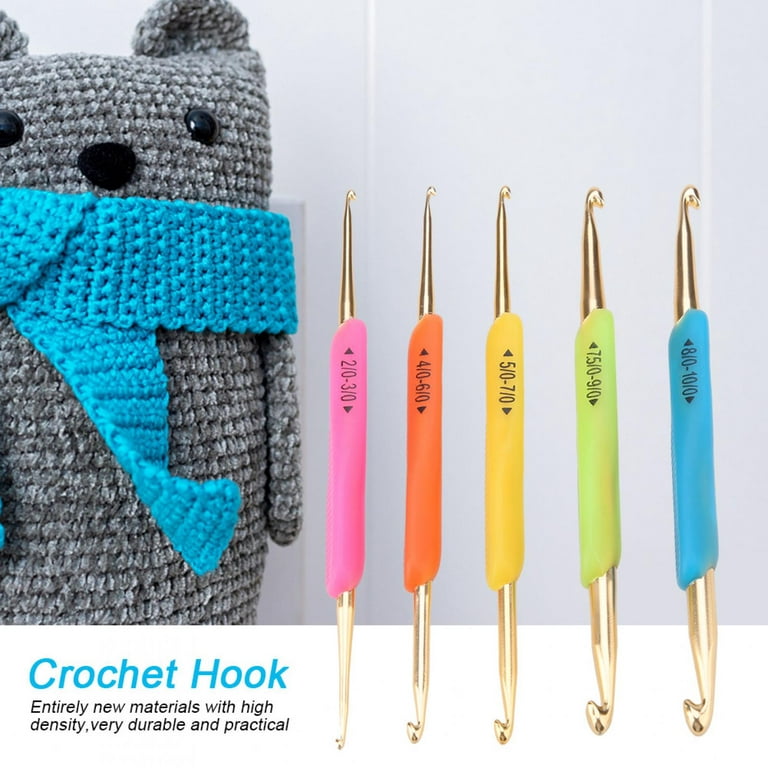 BeCraftee Comfort Grip Labeled Crochet Hooks, 22-Count