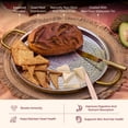 thumbnail image 3 of P•TAL Brass Dosa Tawa with Insulated Handles, 12" Tin Coated Brass Dosa Tava with Ayurvedic Benefits | Naturally Nonstick and Chemical Free (Free 30ml Copper & Brass Cleaning Solution), 3 of 9