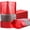 Red, variant on 100 Pack Smell Proof Bags, Resealable Red Mylar Bags with Matte Window, Foil Pouch Stand Up Sealable Bags for Packaging, 3.93 5.9 Inch