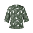 thumbnail image 4 of Summer Plus Size Tops For Women 2023 Trendy Summer V-Neck 3/4 Sleeve Print Casual T-shirt Blouse on Clearance, 4 of 5