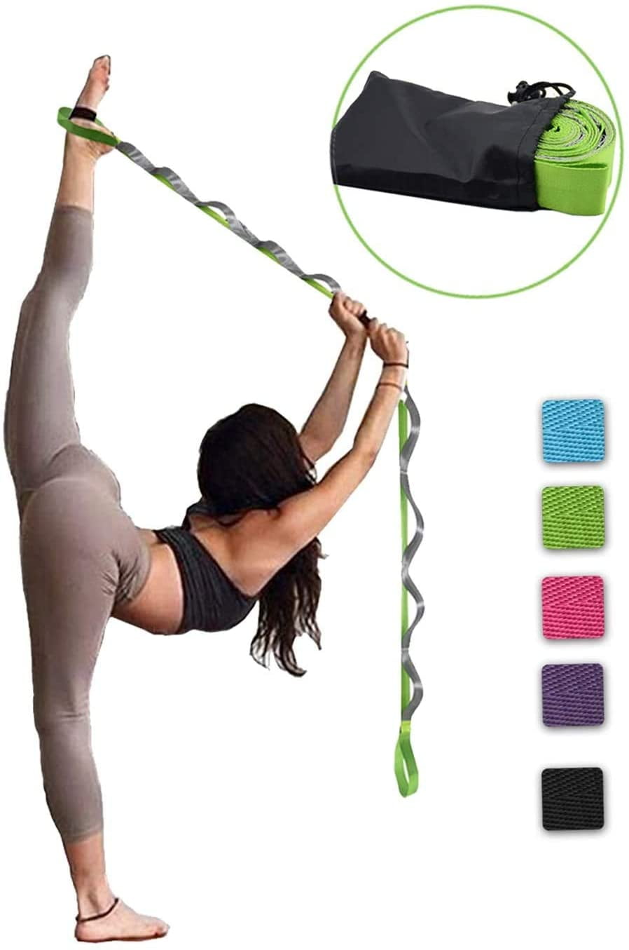 Yoga Strap, Multi-Loop Strap, 12 Loops Yoga Stretch Strap