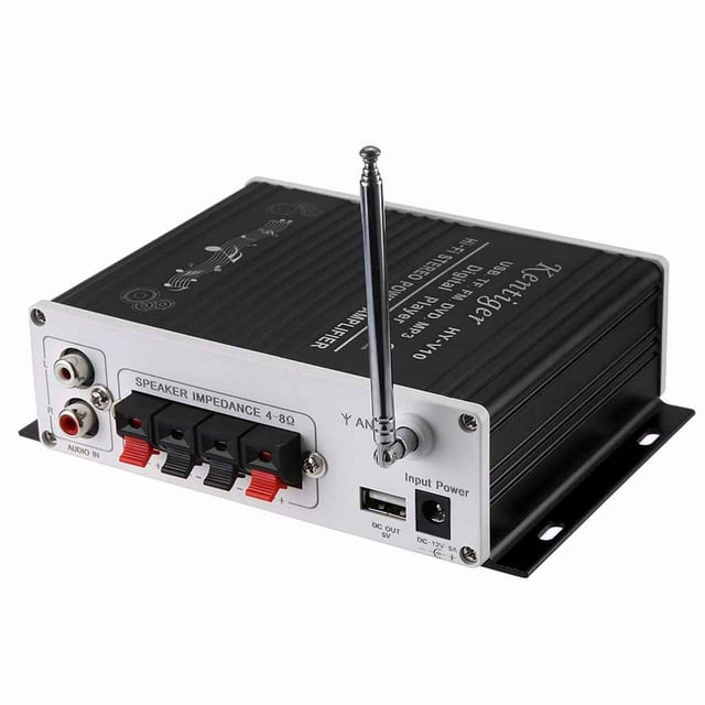 Kentiger V10 Hi-Fi Class-AB Stereo Digital Player Super Bass Bluetooth Amplifier Remote Control Wireless Car Audio Speaker