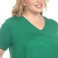 thumbnail image 6 of White Mark Maternity Shirred Maternity Top, Women's, S-3X, 6 of 7