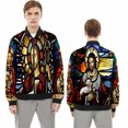 thumbnail image 5 of Nuevas chaquetas de bombardero con cremallera y estampado 3D de Jesús para hombre y mujer, abrigos para hombre, chaquetas con cremallera, abrigos de manga larga, tops, 5 of 5