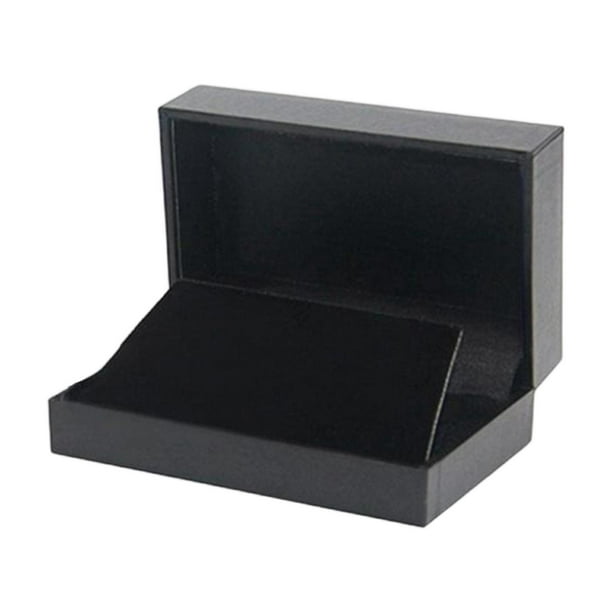 Estuche de exhibición de pines Estuche de exhibición de presentación con capacidad para dos insignias Caja de almacenamiento de insignias para Negro