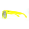 thumbnail image 4 of Matte Frost Neon Iconic Hipster Horn Rim Silver Mirror Sunglasses Yellow, 4 of 4