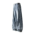 thumbnail image 3 of Gfyviroh Men's Jeans Trendy Big and Tall Loose Denim Pants Button Elastic Waist Wide Leg Pants with Pockets, 3 of 4