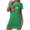 Green, variant on Xfvqtps Valentine's Day Nightgown for Women Plus Size Watercolor Love Print Colorful Short Sleeve Crew Neck Solid Color Lightweight Soft Comfortable Pajamas Black