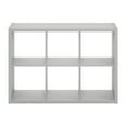 thumbnail image 3 of Pemberly Row Open Back Decorative Cube Storage Organizer in 6-Cube Light Gray, 3 of 6