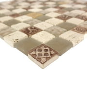 Abolos- Monarchy 1" x 1" Glass and Stone Mosaic Tile in Tuvalu (4.9sqft / 5sht Box)