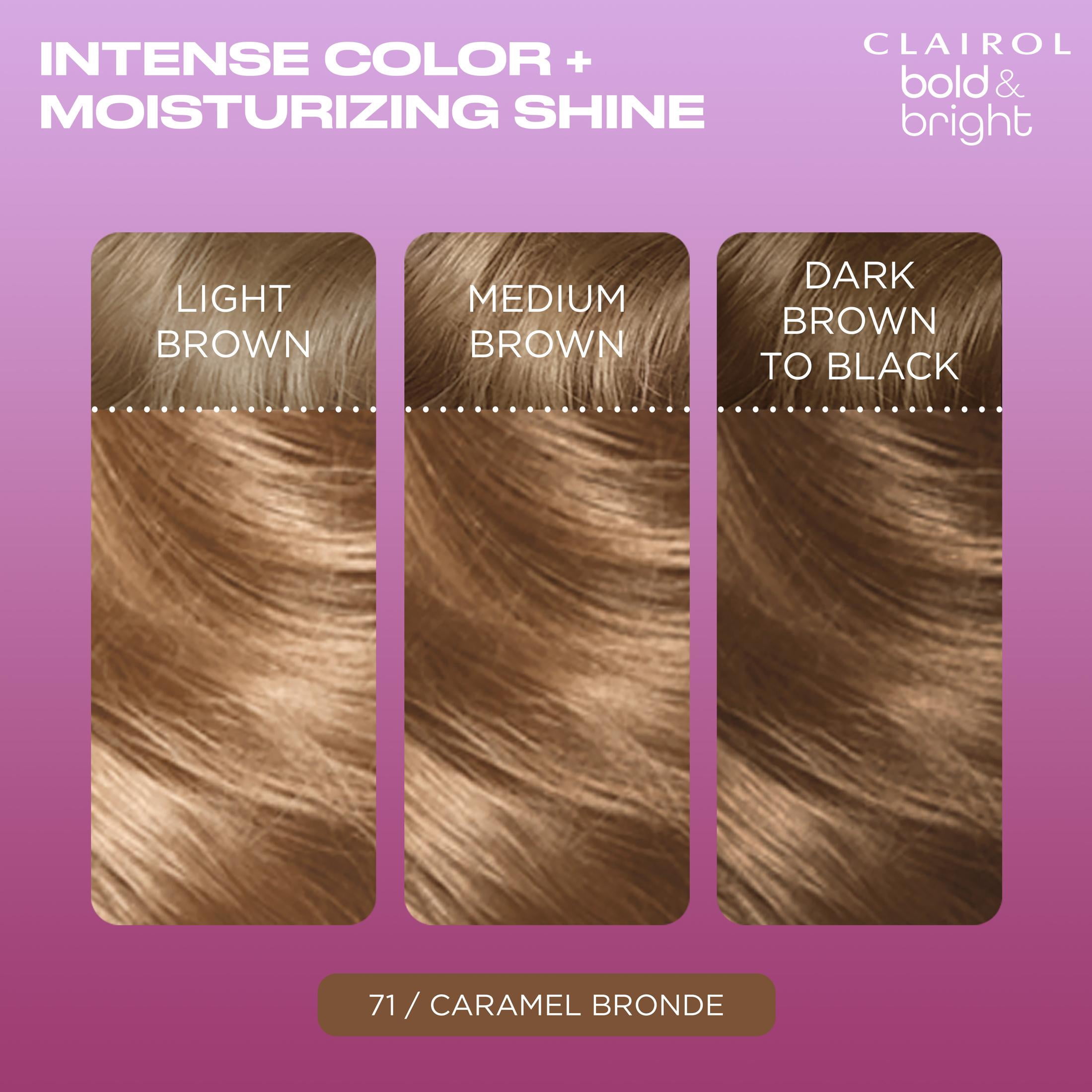 Clairol Bold & Bright Permanent Hair Color Creme, 71 Caramel Bronde, Hair Dye, 1 Application