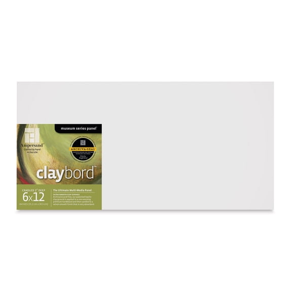 Ampersand Claybord - 6" x 12", 2" Deep Cradled