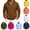 Brown, variant on Men Hoodie Basic Full Zip Long Sleeve Drawstring Hooded Jacket Soft Lined Sweatshirts Outdoor Daily Clothes with Multi-Pockets