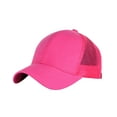 thumbnail image 3 of CC Pony Tail Outlet Mesh Adjustable Hat, Hot Pink, 3 of 3