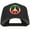 Black, variant on Peace RGY Rasta Patched Cap - Black OSFM