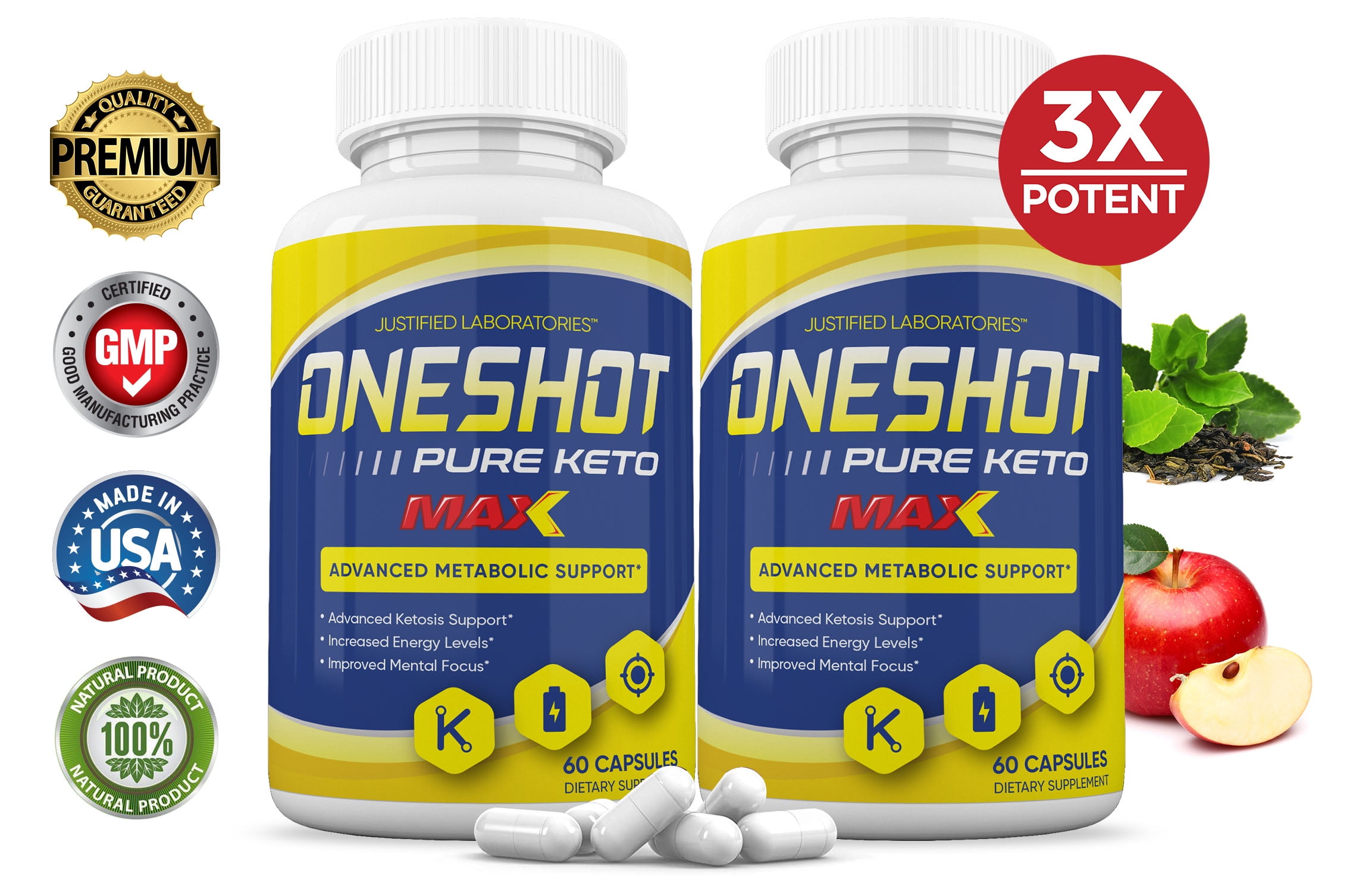 One Shot Pure Keto Pills Bhb 1200mg Keto Diet Pills Real Bhb Salts 