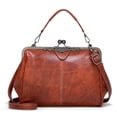 thumbnail image 3 of Bolsos de hombro para mujer, bolsos con marco retro, bolsos cruzados para niñas, bolsos pequeños para teléfono, bolsos con clip de cuero sintético con aceite, 3 of 5