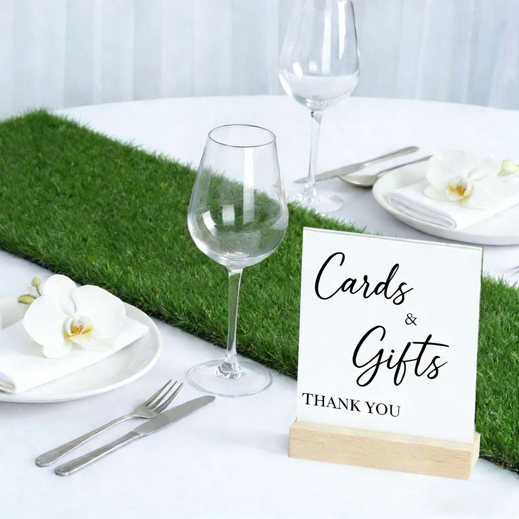 Green Faux Grass Table Runner, 48", by Way To Celebrate