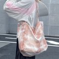thumbnail image 5 of Bolsos de mano de gran capacidad de estilo preppy para mujer, bolso de diseñador de lujo, nuevo bolso de lona con proceso de teñido anudado, bolso de hombro para compras 2023, 5 of 5