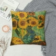 thumbnail image 2 of Nawypu Sunflowers in Vase Van Gogh Throw Pillow Cover Case for Couch Sofa Bed Home Decor, 2 of 5