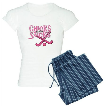 

CafePress - Field Hockey Chicks With Stic Women s Light Pajama - Women s Light Pajamas