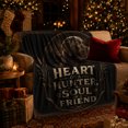 thumbnail image 3 of Chocolate Lab Hunting Dog Lover Quote Heart Of, Festive Holiday Scene, Warm Flannel Blanket for Cabin and Lodge, Animal Lovers Christmas Gift, Festive Home Decor, 3 of 9