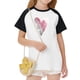 thumbnail image 5 of Blusas y camisas de manga corta con cuello redondo para niños y niñas, blusa de manga corta con estampado de cuello redondo, 5 of 7