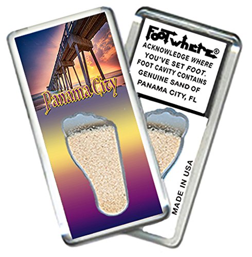 Panama City FootWhere Fridge Magnets. 6 Piece Set. (PC200 - Assorted)