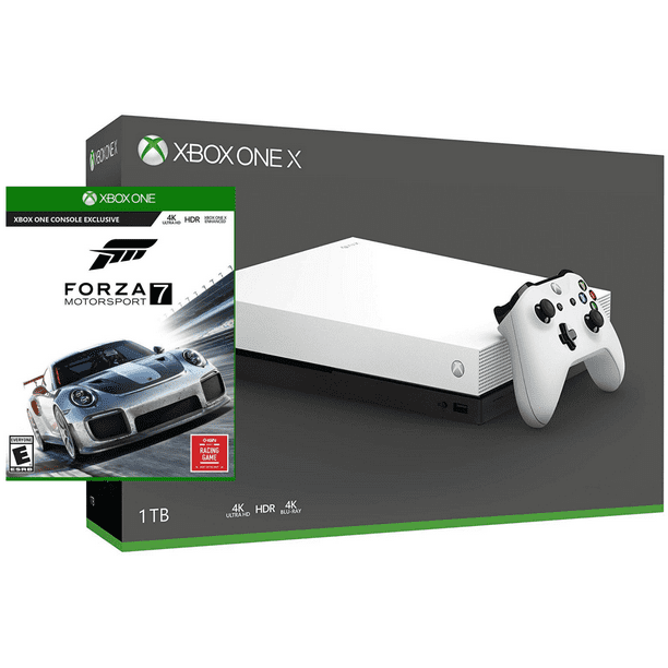 vertrekken Beurs kralen Xbox One X 1TB Limited White Edition True 4K Console Forza Motorsport 7  Bundle - Walmart.com