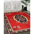 thumbnail image 2 of Ahgly Company Indoor Round Traditional Brown Medallion Area Rugs, 4' Round, 2 of 6